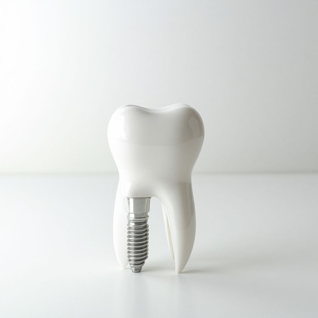 Zahnzusatz mit Implantaten